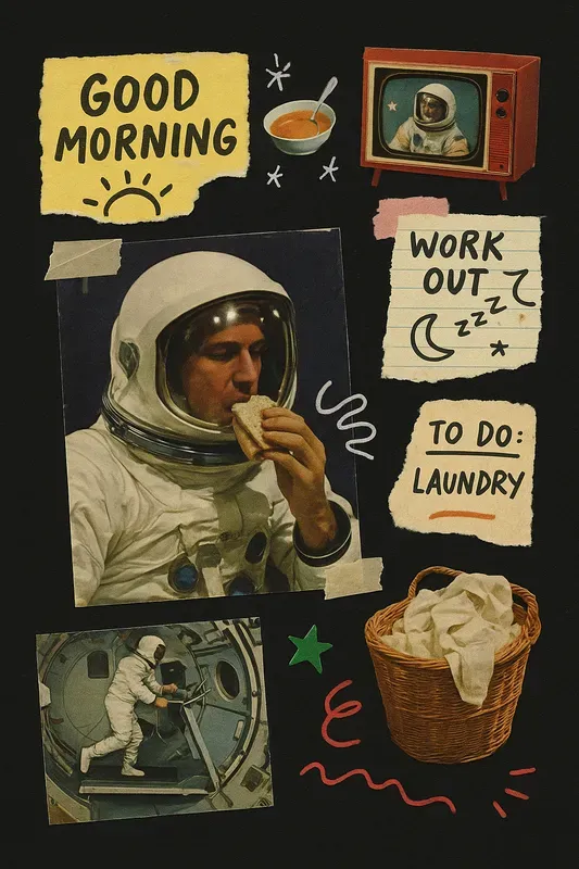 A Day In The Life Retro Collage Posters