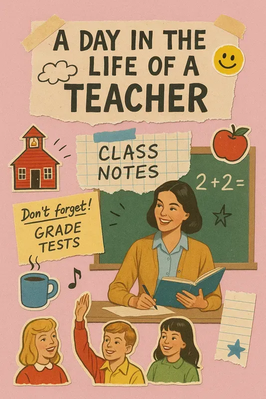 A Day In The Life Retro Collage Posters