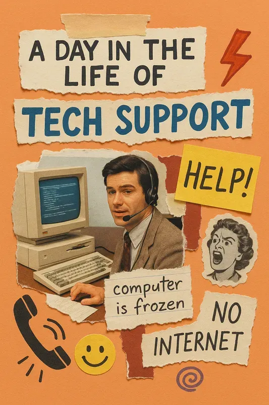 A Day In The Life Retro Collage Posters