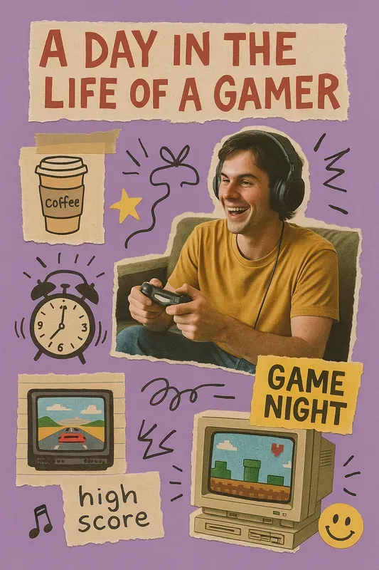 A Day In The Life Retro Collage Posters