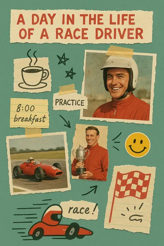 A Day In The Life Retro Collage Posters