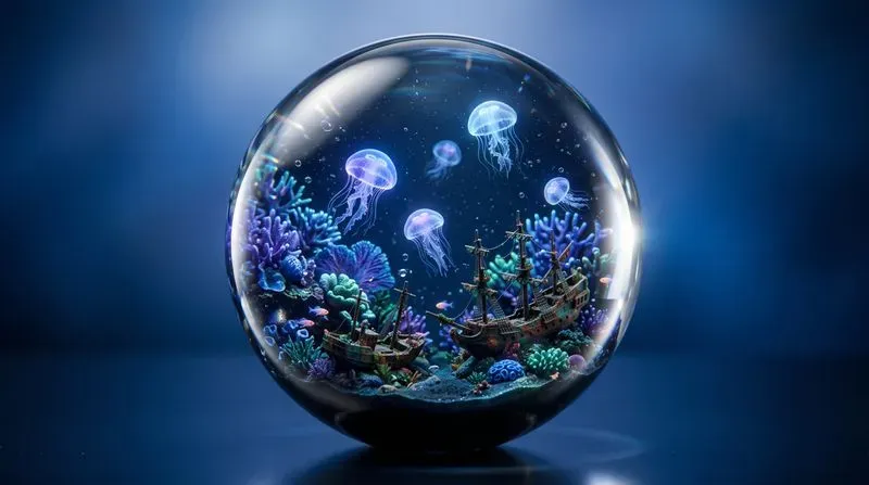 Miniature Glass Terrarium Worlds