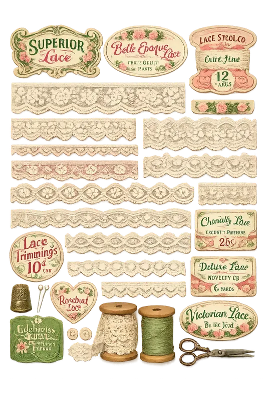 Vintage Sewing Ephemera Sticker Sheets