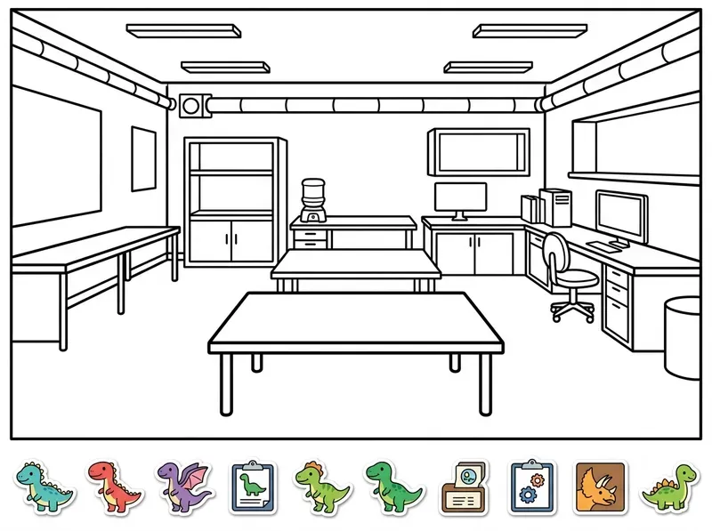 Cute Room Coloring Stickers Kits