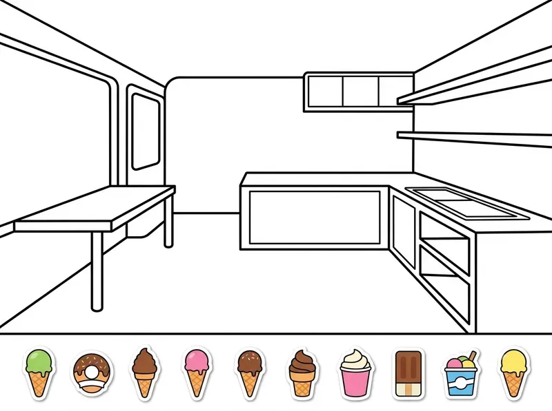 Cute Room Coloring Stickers Kits