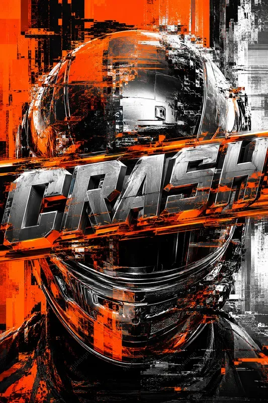 Glitch Chrome Poster Art
