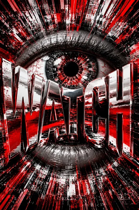 Glitch Chrome Poster Art