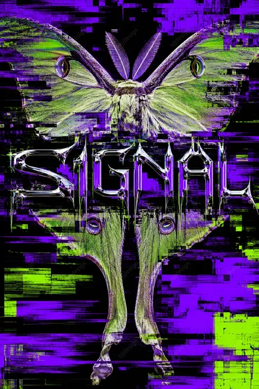Glitch Chrome Poster Art