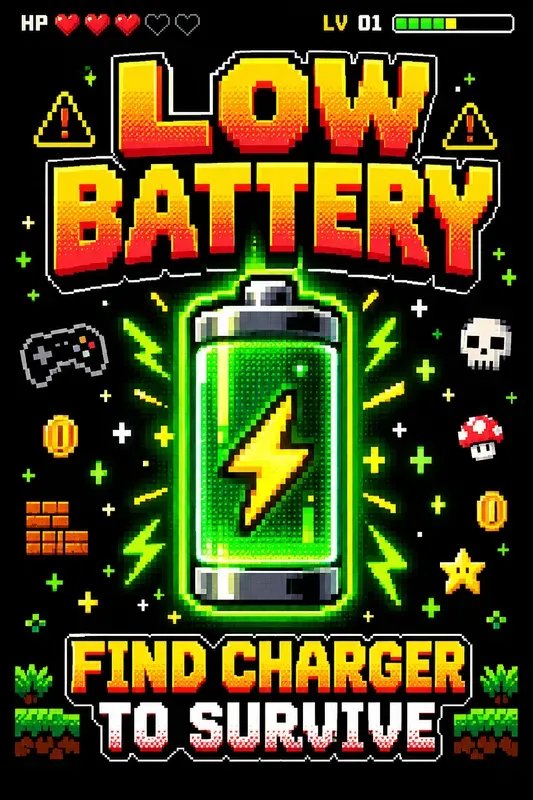 Retro 8 Bit Pixel Art Typography