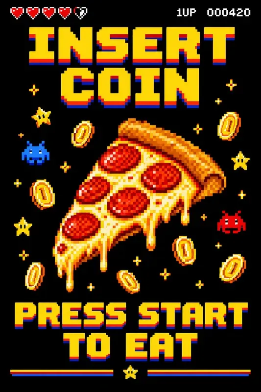 Retro 8 Bit Pixel Art Typography