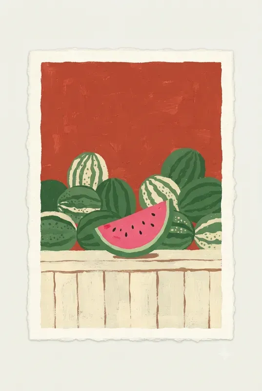 Bold Minimalist Acrylic Sketches
