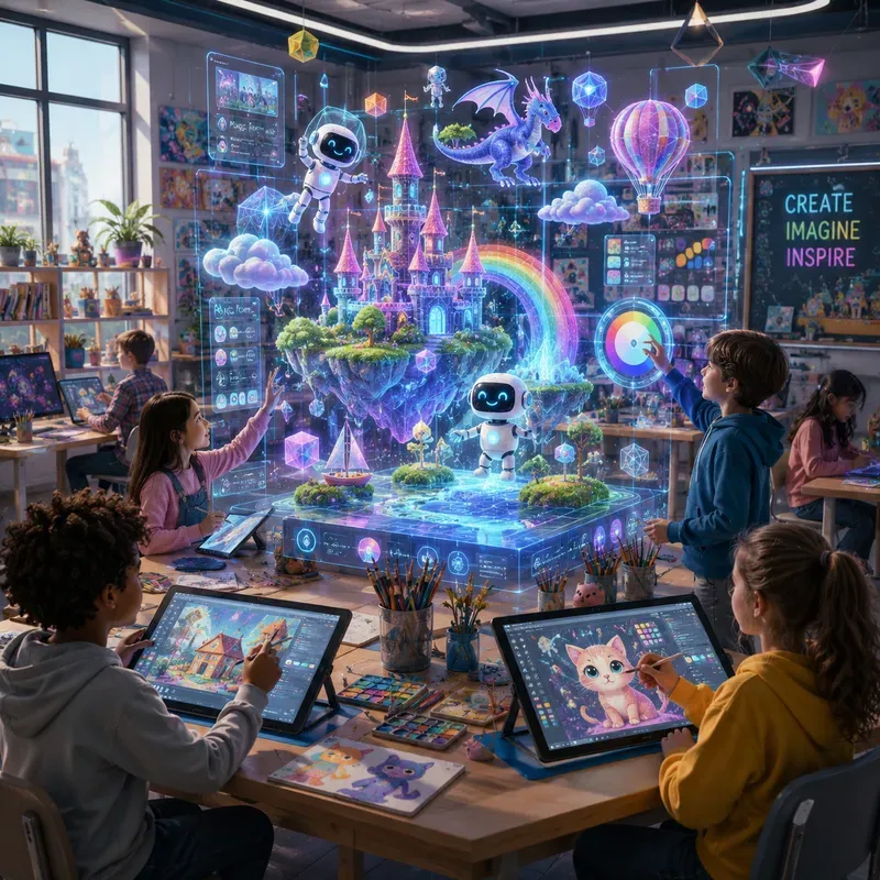 Futuristic Interactive Learning Worlds