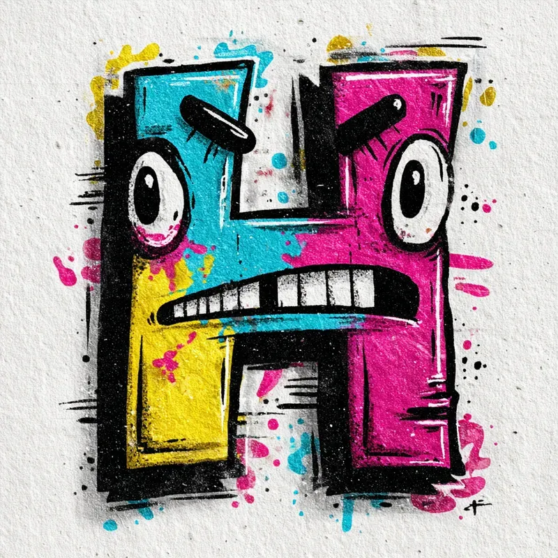 Graffiti Cartoon Letter Characters