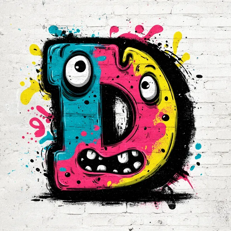 Graffiti Cartoon Letter Characters