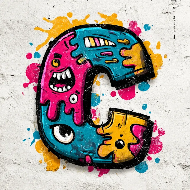 Graffiti Cartoon Letter Characters