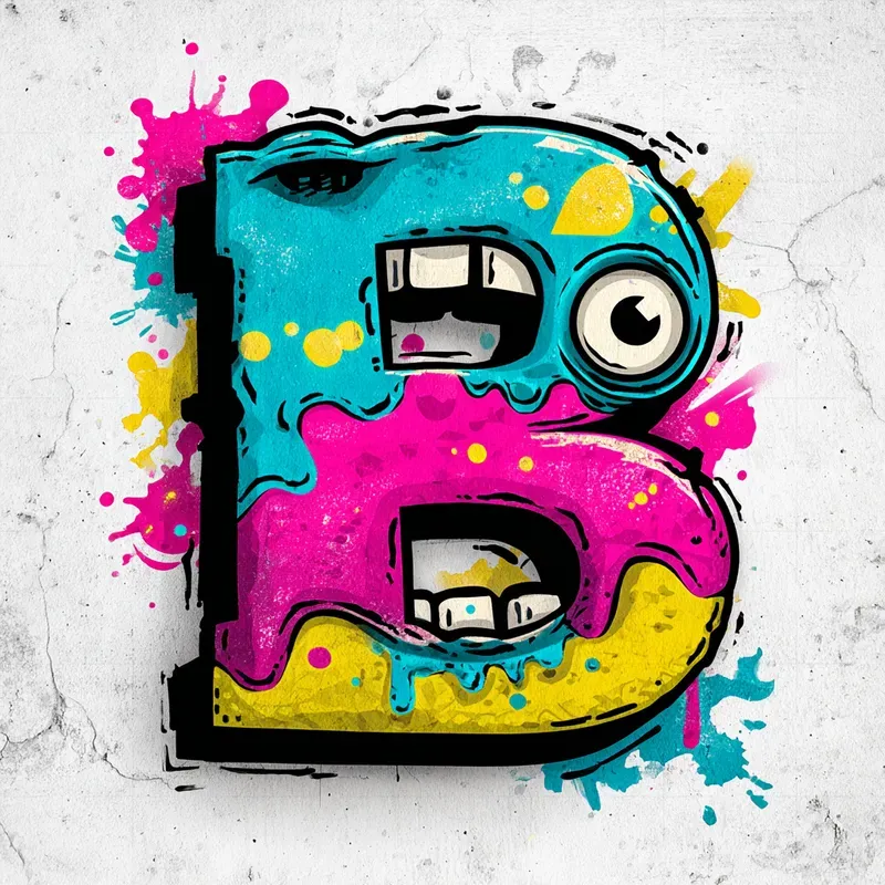 Graffiti Cartoon Letter Characters