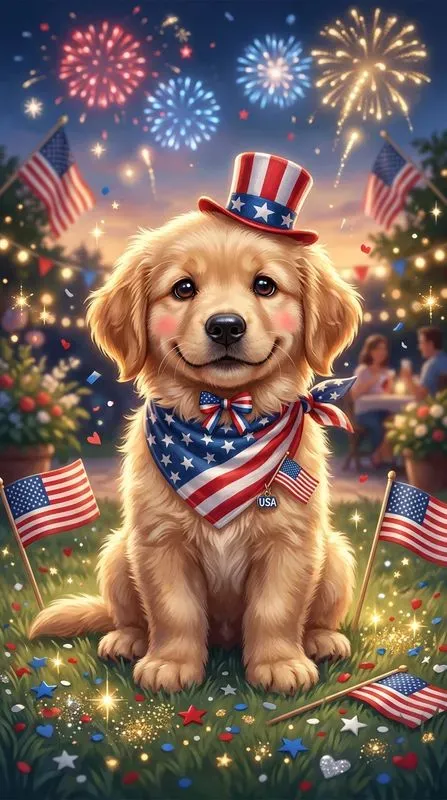 Patriotic 4th July Baby Animals