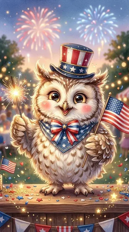 Patriotic 4th July Baby Animals
