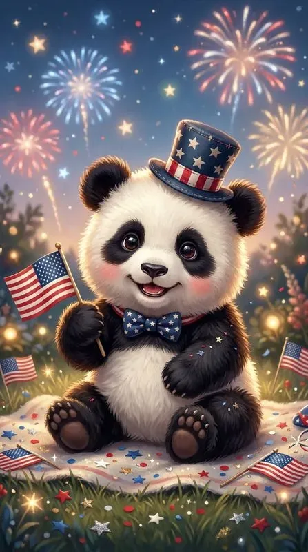 Patriotic 4th July Baby Animals
