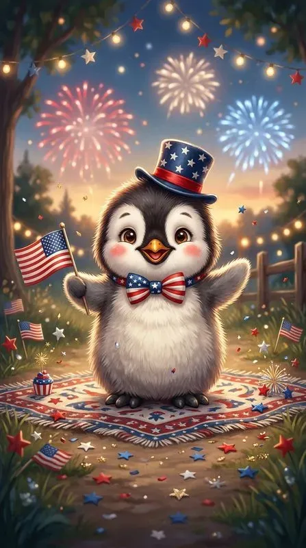 Patriotic 4th July Baby Animals