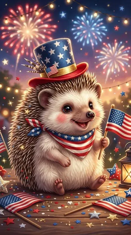 Patriotic 4th July Baby Animals