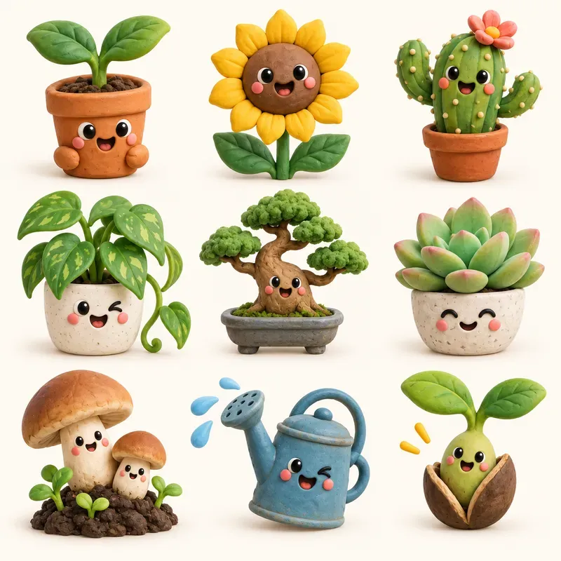 Claymation Weather Mascot Asset Kits