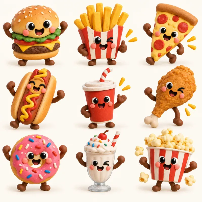 Claymation Weather Mascot Asset Kits