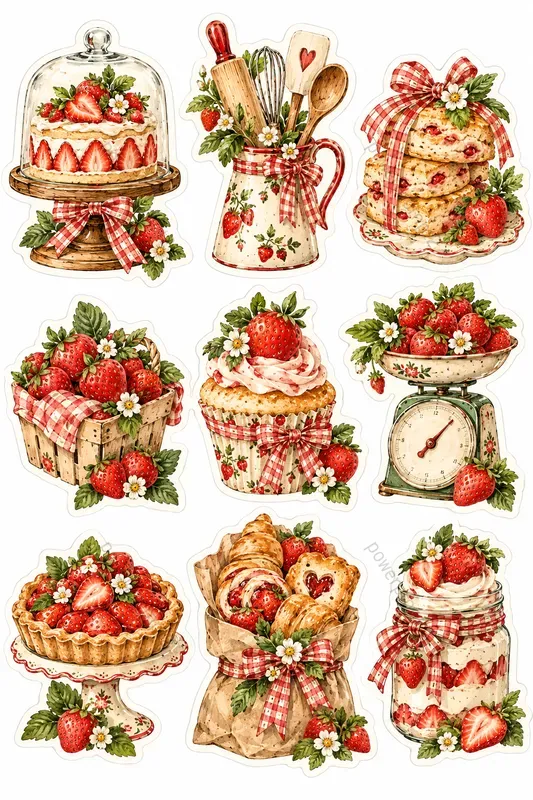 Cottage Watercolor Sticker Sets
