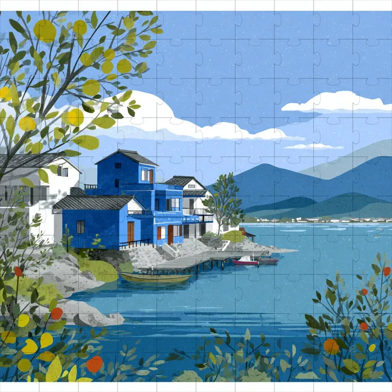 Editorial Coastal Folk Prints Painterly