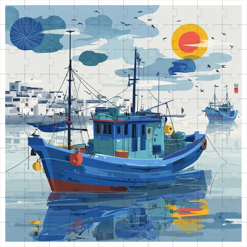 Editorial Coastal Folk Prints Painterly