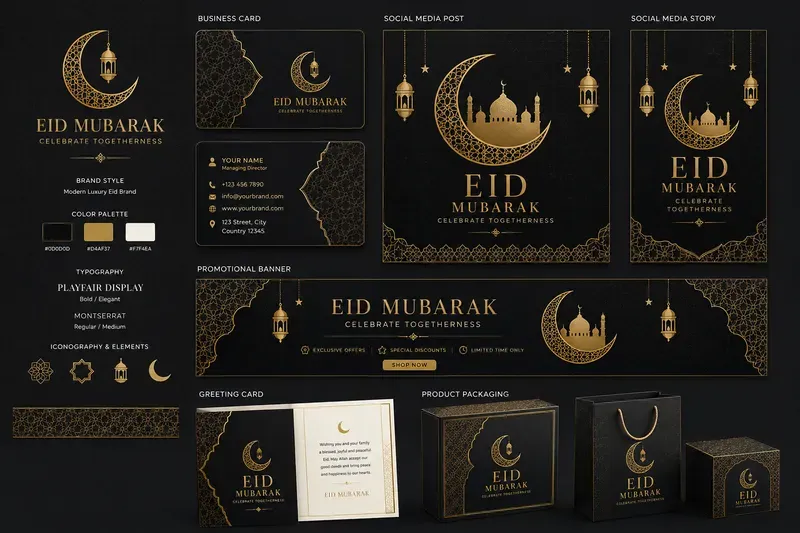 Eid Mubarak Branding Kit Generator