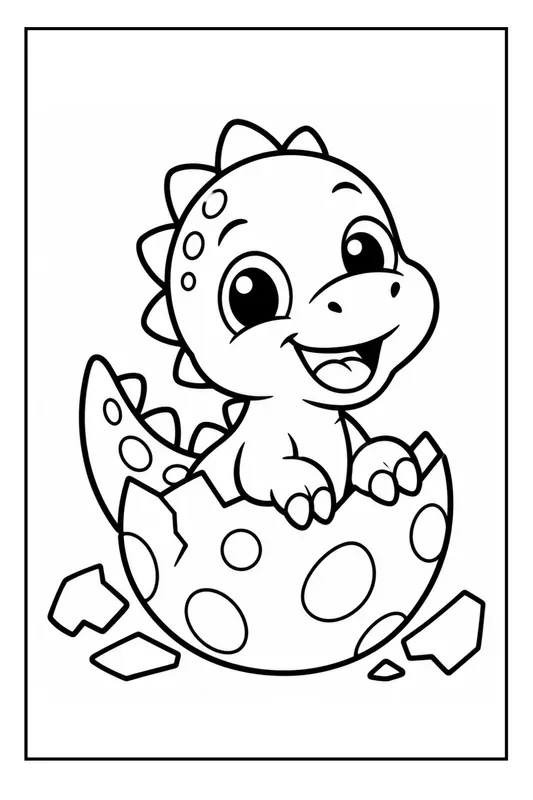 10 Cute Baby Dinosaur Coloring Pages