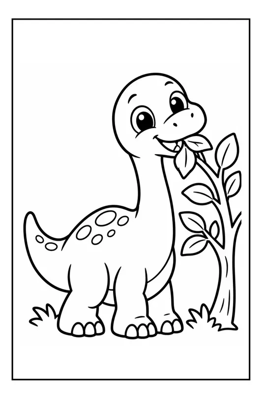10 Cute Baby Dinosaur Coloring Pages