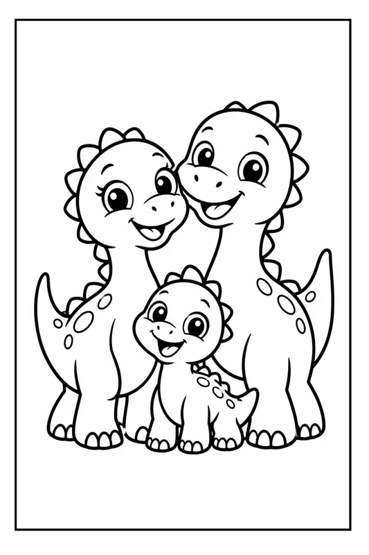 10 Cute Baby Dinosaur Coloring Pages