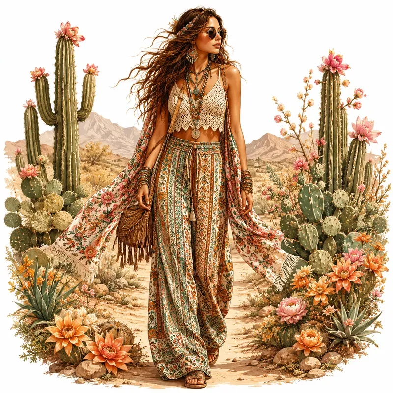 Boho Chic Fashion Clipart Collections