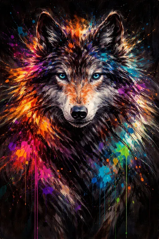 Boho Modern Loose Oil Animal Portraits