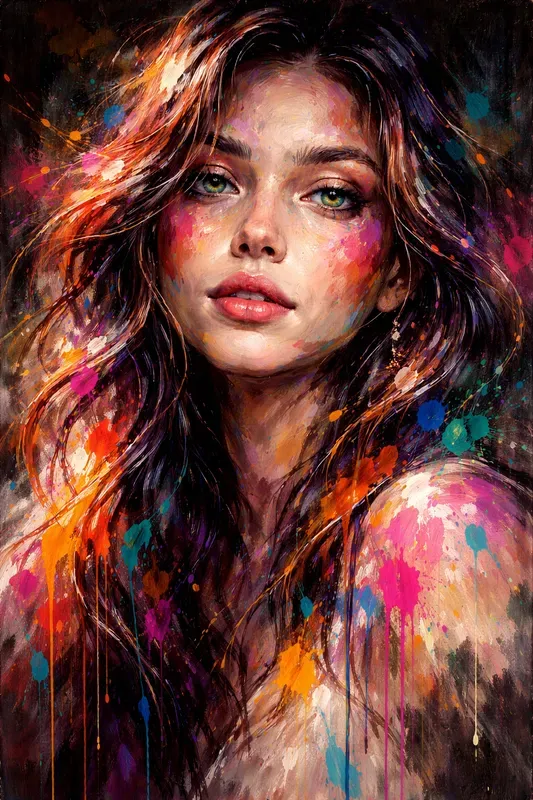 Boho Modern Loose Oil Animal Portraits