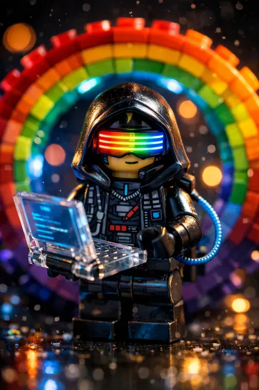 Neon Lego Tunnel Portraits