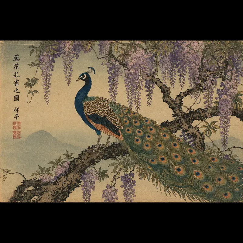 Vintage Japanese Bird Flower Prints