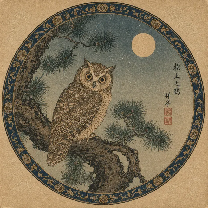 Vintage Japanese Bird Flower Prints