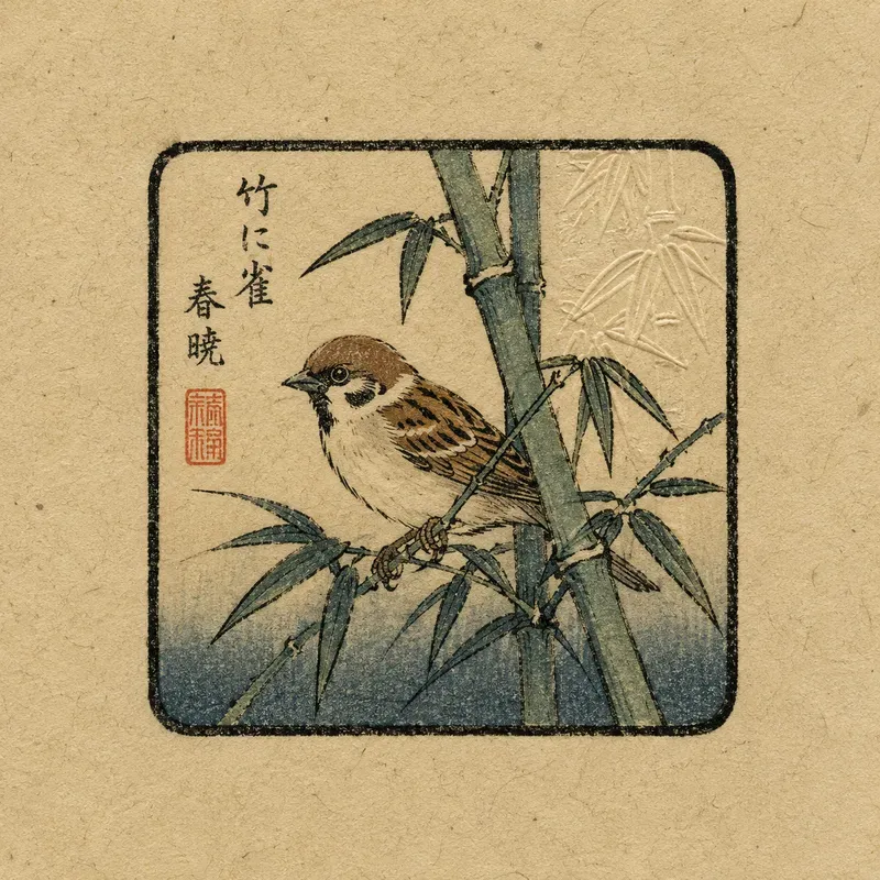 Vintage Japanese Bird Flower Prints