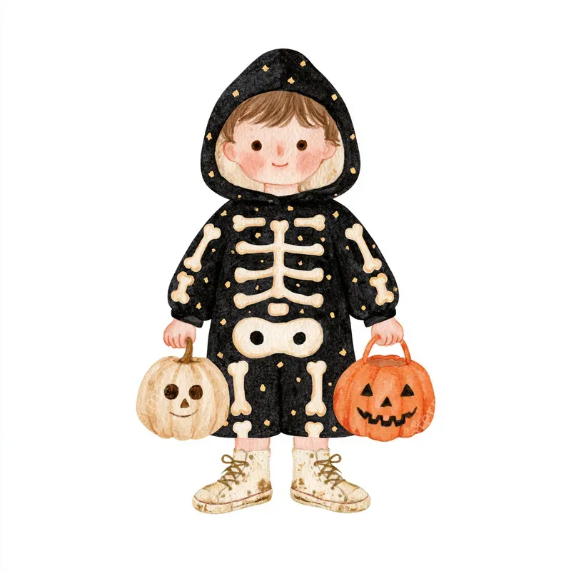 Nostalgic Halloween Watercolor Cliparts