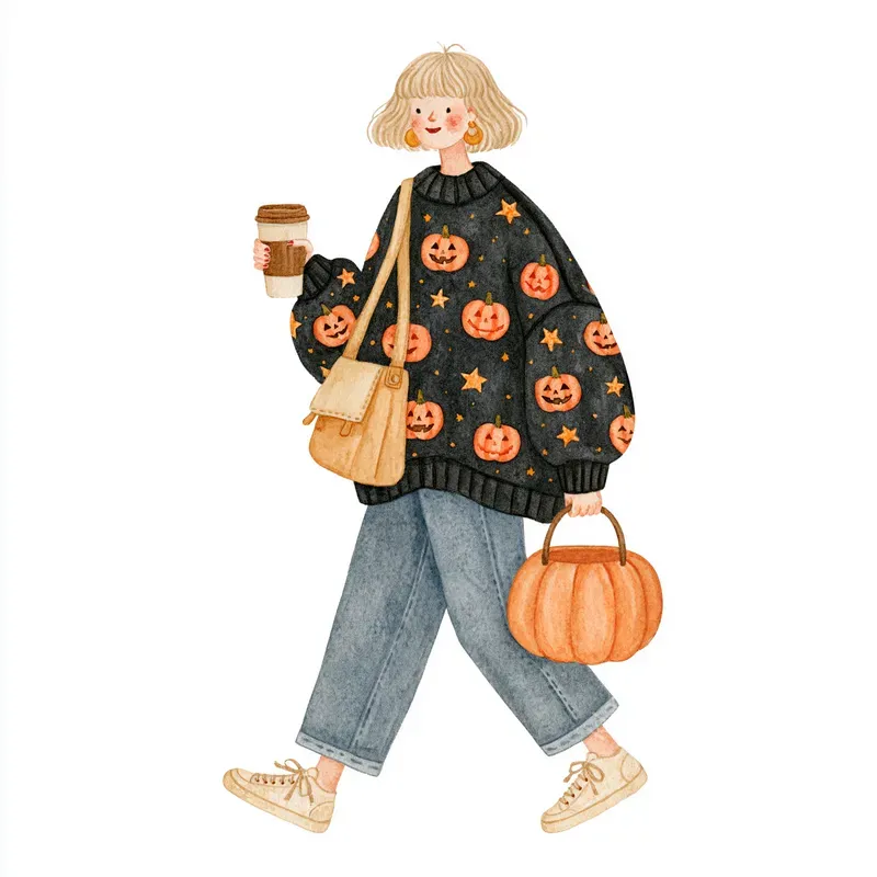 Nostalgic Halloween Watercolor Cliparts