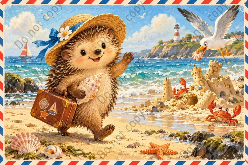 Cute Animal Pen Pal Postcard Art
