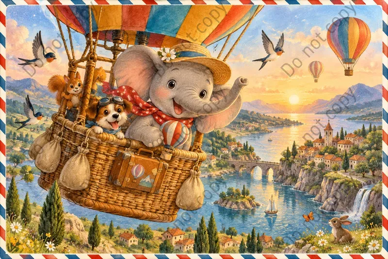 Cute Animal Pen Pal Postcard Art