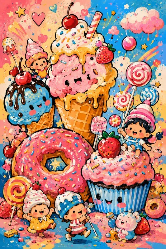 Whimsical Handpainted Joys