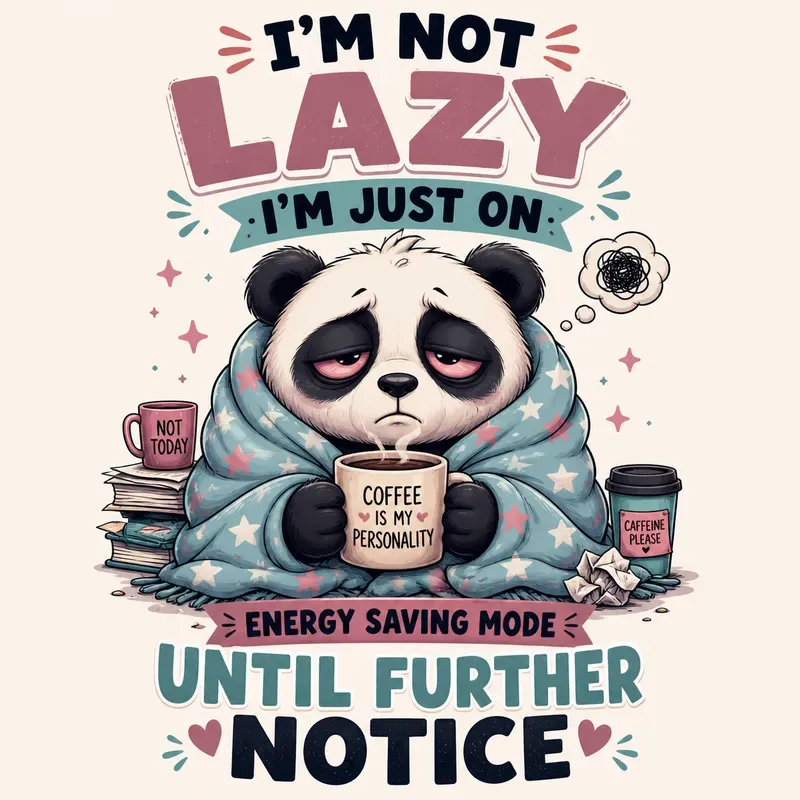 Sleepy Animal Coffee Humor
