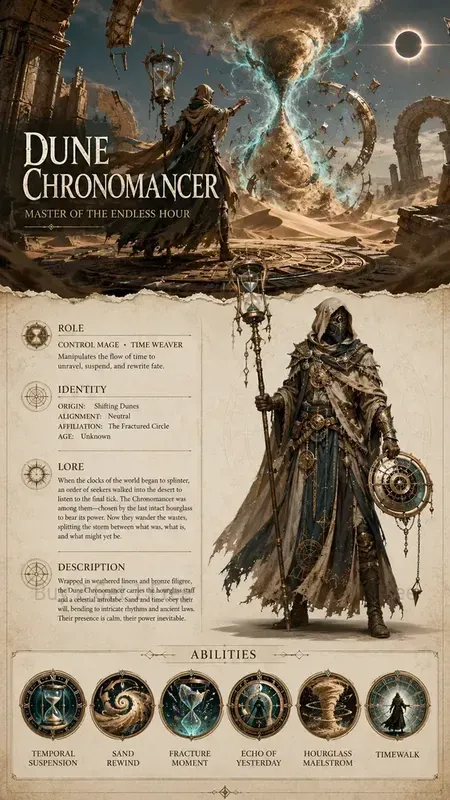 Fantasy RPG Character Landing Pages