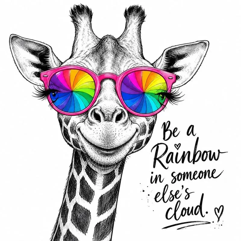 Rainbow Giraffe Vibes