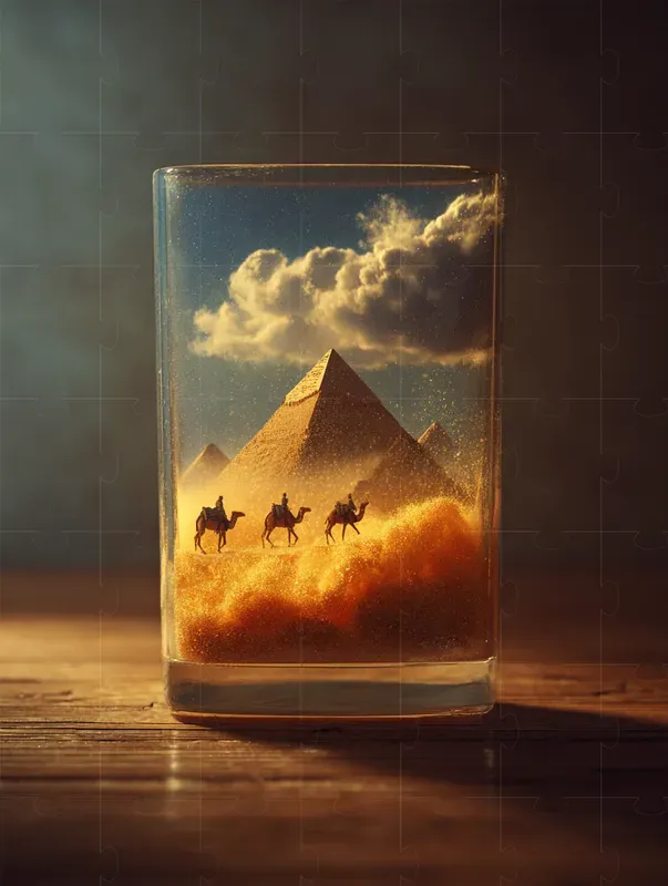 Hyperrealistic Surreal Glass Scenes